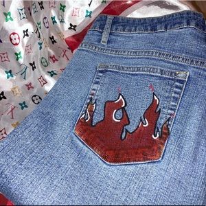 Custom painted jeans